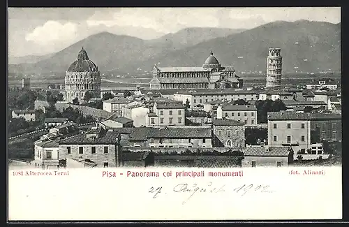 AK Pisa, Panorama coi principali Monumenti