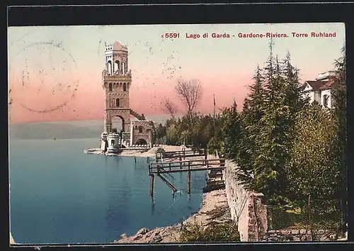 AK Gardone-Riviera /Lago di Garda, Torre Ruhland