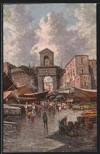 Künstler-AK Napoli, Porta Capuana