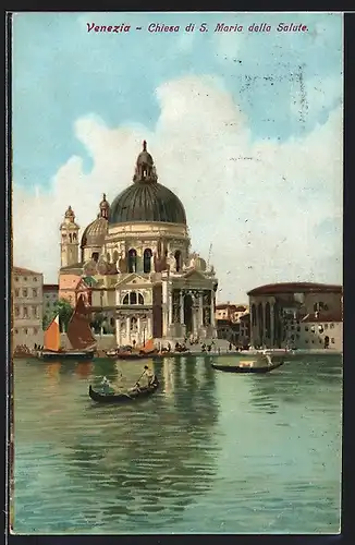 Künstler-AK Venezia, Chiesa di S. Maria della Salute