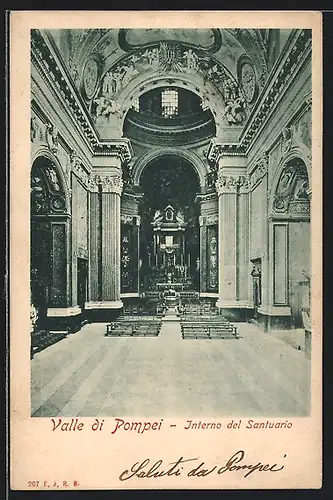 AK Pompei, Valle di Pompei, Interno del Santuario