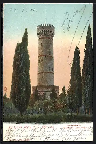 AK San Martino della Battaglia, La Gran Torre, Monumento a Vittorio Emanuele II.