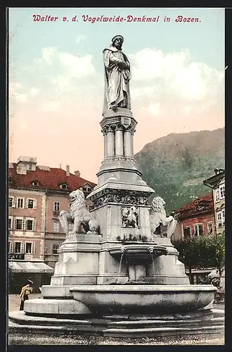 AK Bozen, Walter von der Vogelweide-Denkmal
