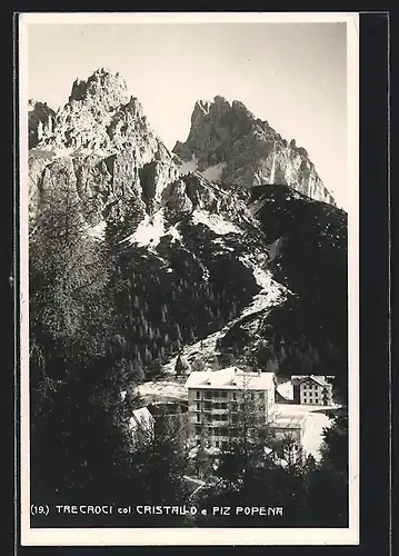 AK Cortina d`Ampezzo, Tre Croci, col Cristallo e Piz Popena