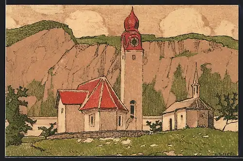 AK Sisikon, Partie an der Kirche