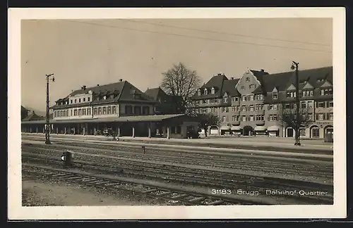 AK Brugg, Bahnhof mit Bahnhof-Quartier