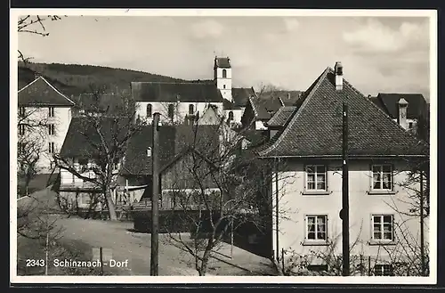 AK Schinznach-Dorf, Ortspartie mit Blick zur Kirche