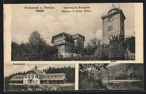 AK Bremgarten, Hasenberg, Restaurant-Pension Chalet F. Lüthy-Müller, Kinderheim, Egelsee