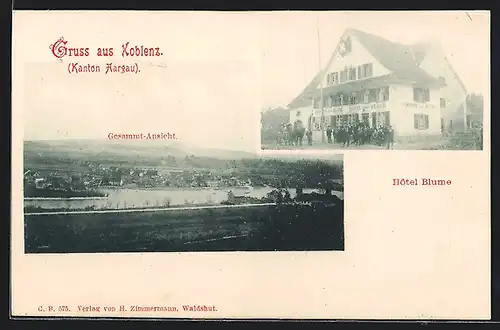 AK Koblenz /Aargau, Hotel Blume, Gesamtansicht