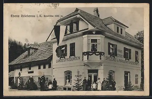 AK Reichenau i. K., Spezerei u. Manufakturgeschäft Hans Lörrer