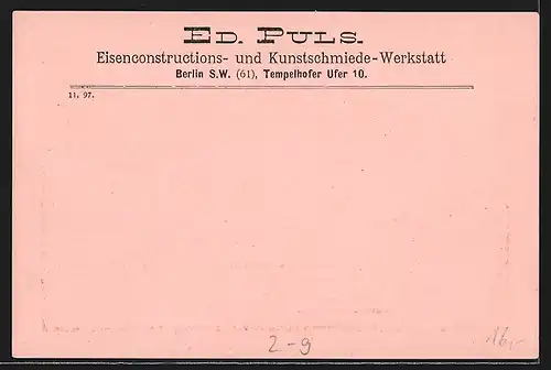 AK Berliner Packetfahrt AG, Packetfahrtkarte 2 Pf., Private Stadtpost