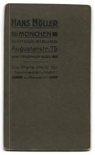 Fotografie Hans Möller, München, Augustenstrasse 75, Bayerischer Uffz. in Uniform