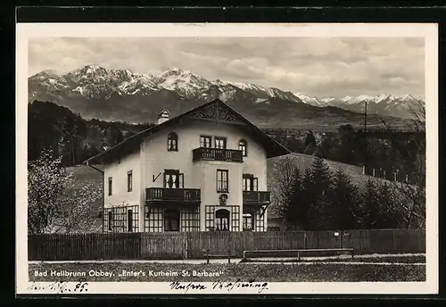 AK Bad Heilbrunn /Obbay., Enter`s Kurheim St. Barbara
