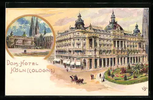 Lithographie Köln, Dom-Hotel, Dom