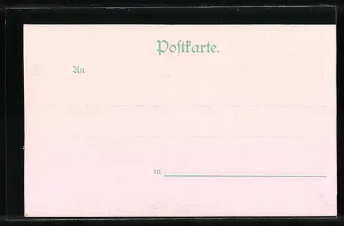 Lithographie Marienthal i. Rhg., Ortsansicht mit der Wallfahrts-Kirche und dem Kloster