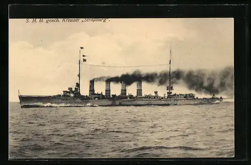 AK S. M. kl. gesch. Kreuzer Strassburg