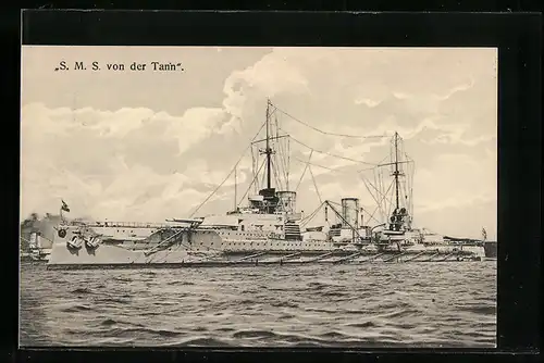 AK S. M. S. von der Tann im Wasser