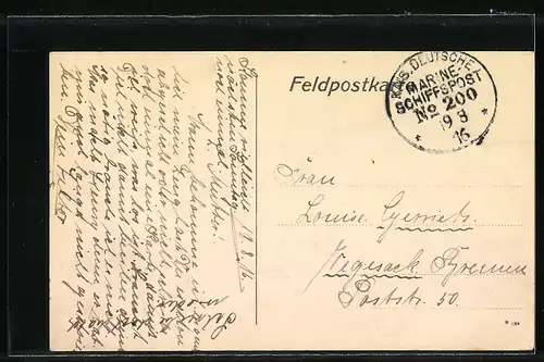 AK Kriegsschiff SMS Graudenz in Fahrt