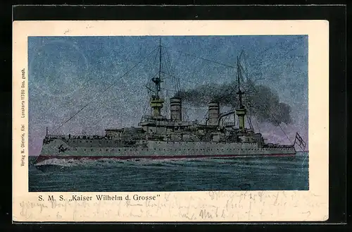 AK S. M. S. Kaiser Wilhelm d. Grosse