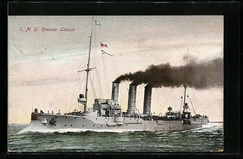 AK S. M. Kl. Kreuzer Lübeck