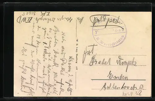 AK S.M.S. v. d. Tann auf hoher See