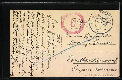 AK S. M. S. Blücher, gesunken im Seegefecht am 24. Januar 1915