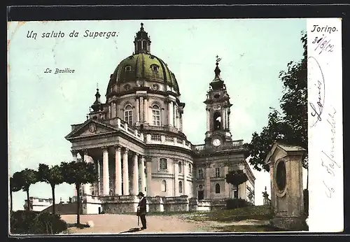 AK Torino, Superga, Partie an der la Basilica