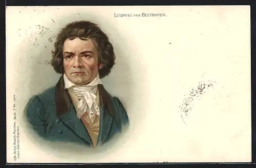 Lithographie Ludwig van Beethoven, Portrait des Komponisten