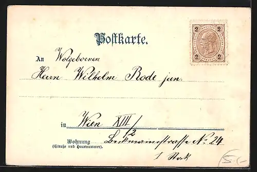 Lithographie Richard Wagner, Wohnhaus