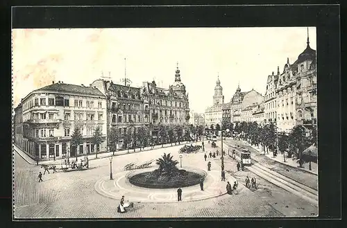 AK Frankfurt, Rossmarkt mit Strassenbahn