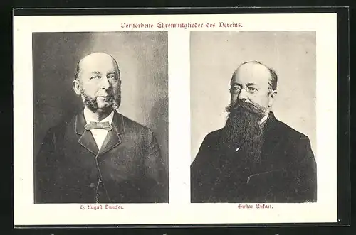 AK Hamburg, Verein für Handlung-Commis von 1858, Verstorbene Ehrenmitglieder H. August Duncker und Gustav Unkart