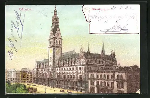 Lithographie Hamburg, Hôtel Frankfurter Hof, Bergedorferstrasse 8
