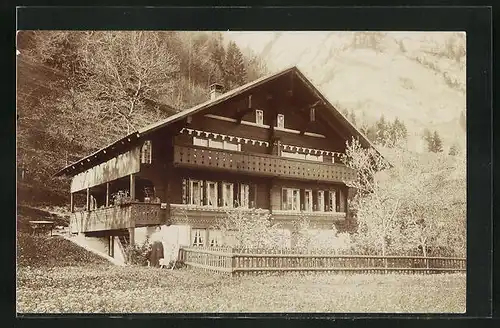 Foto-AK Brienz - Glyssen, Haus Mäder-Egli