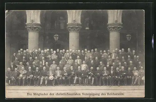 AK Wien, Die Mitglieder der christlichsozialen Vereinigung des Reichsrates