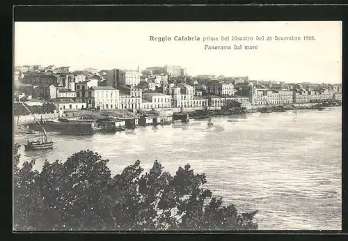 AK Reggio Calabria, prima del disastro del 28 decembre 1908, Panorama del mare