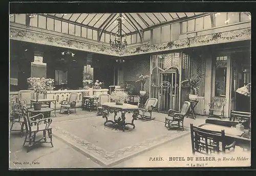 AK Paris, Hôtel du Helder, 9, Rue du Helder, Le Hall