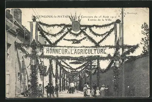 AK Saint-Gengoux-le-National, Concours 1912, Entrée de la Ville