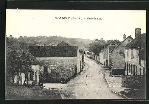 AK Poligny, Grande-Rue, Strassenansicht