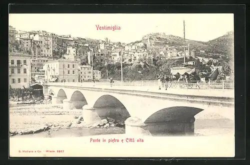 AK Ventimiglia, Ponte in pietra e Citta alta