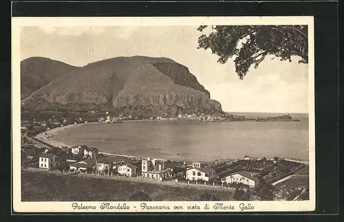 AK Palermo-Mondello, Panorama con vista di Monte Gallo