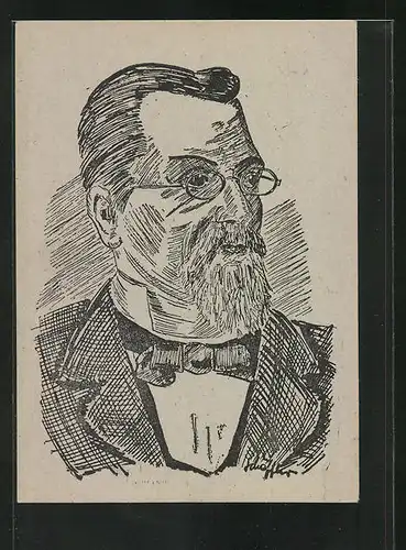 AK Joseph Viktor v. Scheffel mit Bart und Brille