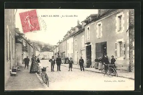 AK Lucy-le-Bois, La Grande-Rue, Ortspartie