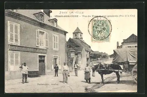 AK Joux-la-Ville, Vue du Pont et vue générale