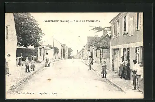 AK Chaumont, Route de Champigny, Strassenpartie