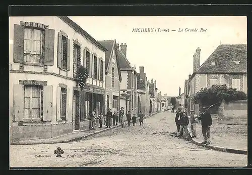 AK Michery, La Grande Rue, Cafe Guillon