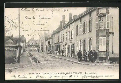 AK Aillant-sur-Tholon, Rue principale, Strassenpartie