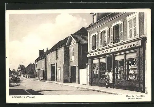 AK Appoigny, Rue du Pavillon, Ortspartie