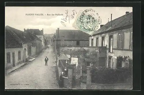 AK Fleury-Vallée, Rue des Paillards, Ortspartie