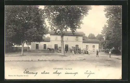 AK Charmes, La Gare, Bahnhof