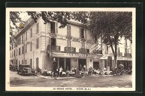 AK Digne, Le Grand Hotel, Gebäudeansicht